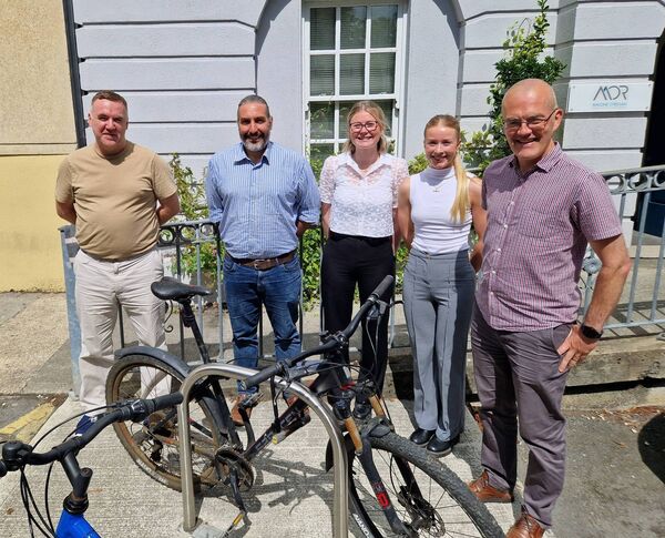 Shane O'Connor, Leon Botha, Grace Malone, Hannah Roche and Gavin Lonergan of Malone O’Regan Consulting Engineers. 