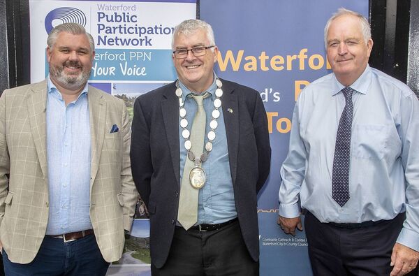 BHP Insurance - Sponsors of the Health &amp; Wellbeing Award L-R: Mark Lee, BHP Insurance, Deputy Mayor of Waterford City &amp; County Council Cllr. John Pratt &amp; Micheal J. Walsh - Waterford PPN Secretariat