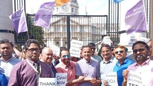 Waterford Indian Sangam attend protest and talks in Dublin