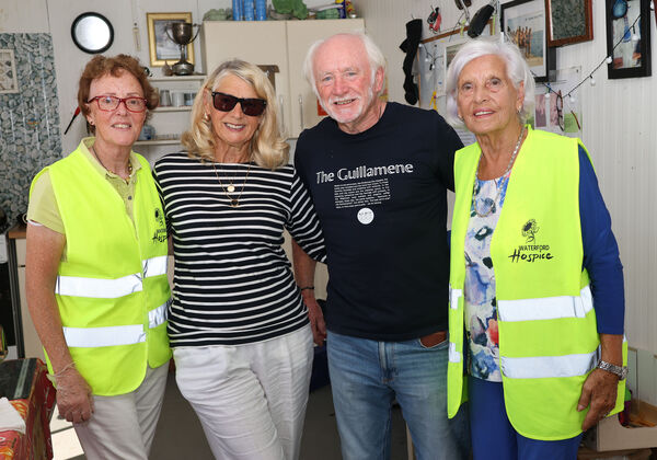 Margaret Cashin, Mary O'Reilly, Brian Farrelly and Noeline Power at the Tramore Hospice Support Group coffee morning in memory of Gerry Rush at the Guillamene, Tramore. Margaret Cashin, Mary O'Reilly, Brian Farrelly and Noeline Power at the Tramore Hospice Support Group coffee morning in memory of Gerry Rush at the Guillamene, Tramore.