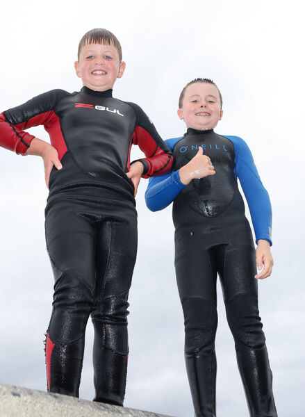 Cillian and Eoin at Boatstrand for Water Safety Ireland's Summer Camp. Cillian and Eoin at Boatstrand for Water Safety Ireland's Summer Camp.