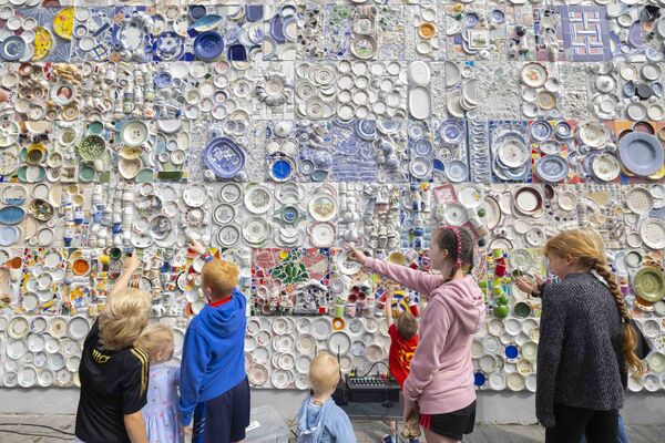 The 'Crockery Mountain' was unveiled at the weekend. Photograph: Patrick Browne