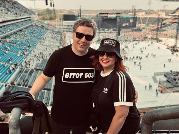 Colin Shanahan with his wife, Clare at the gig in Croke Park