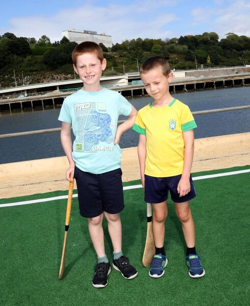 Cian and Liam took park in the Poc Fada across the River Suir in aid of Pieta House and Waterford Marine Search & Rescue. Photo: Joe Evans Cian and Liam took park in the Poc Fada across the River Suir in aid of Pieta House and Waterford Marine Search & Rescue. Photo: Joe Evans
