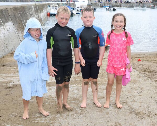 Ryan, Harry, Eddie and Sarah at the Water Safety Ireland Summer Camp at Boatstrand. Ryan, Harry, Eddie and Sarah at the Water Safety Ireland Summer Camp at Boatstrand.