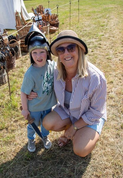 Attending were 4year Old David Burke and Susan Murphy. Photo: John Power Attending were 4year Old David Burke and Susan Murphy. Photo: John Power