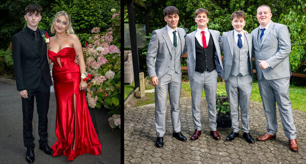 Bobby Caraher and Kayley McGrath, (left), and Kristof Katai, Thomas Bresnan, Thomas McCabe and Jake Coleman, (right), at the Mount Sion Graduation Ball in the Greenway Manor Hotel. Bobby Caraher and Kayley McGrath, (left), and Kristof Katai, Thomas Bresnan, Thomas McCabe and Jake Coleman, (right), at the Mount Sion Graduation Ball in the Greenway Manor Hotel.