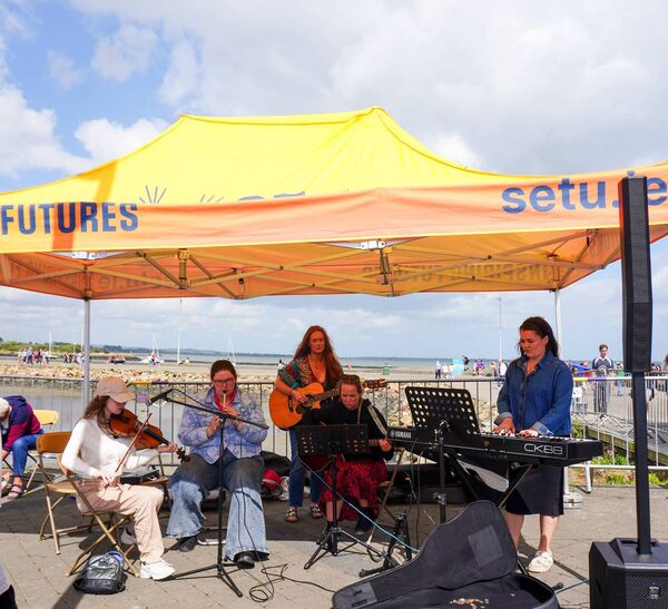 Students from the Bachelor of Arts (Honours) in Music performed pop, folk, and traditional Irish songs for the crowd. Pic: setu.ie