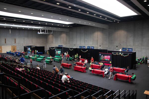 Some of the participants in the Rubik's Irish Championships in speedsolving at SETU