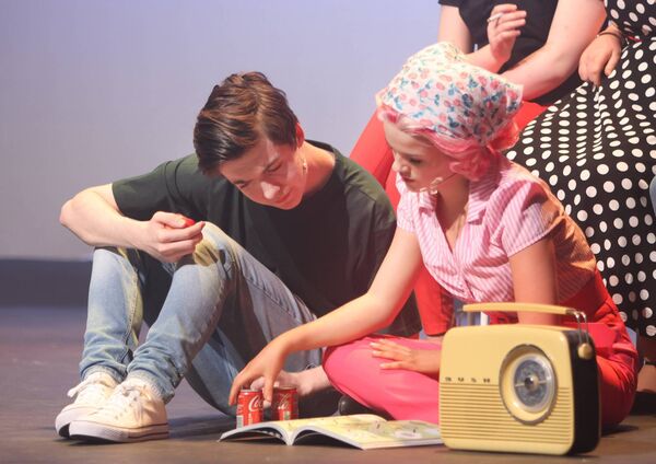 Daniel Andrews (SonnY) and Bronagh Steenson (Frenchy), at An Evening With, Soul Dance Arts, at the Theatre Royal, during their production of Grease. Photo: Joe Evans