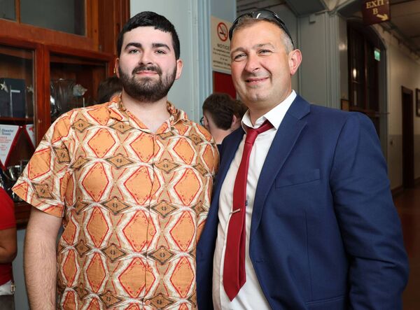 Caoilan Walsh and Principal, Tom Bourke. Photo: Joe Evans