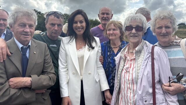 <p>L-R: Gerry Connors, Cllr Liam Brazil, Minister for Health Jennifer Carroll MacNeill, Breda O'Connell, Margaret Hassett, Bridget Harney attending the 103rd Commemoration of Michael Collins death in Béal na Bláth</p>