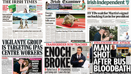 What the papers say: Wednesday's front pages