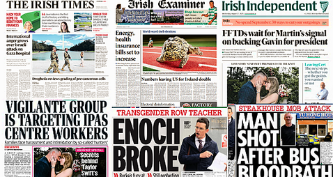 What the papers say: Wednesday's front pages