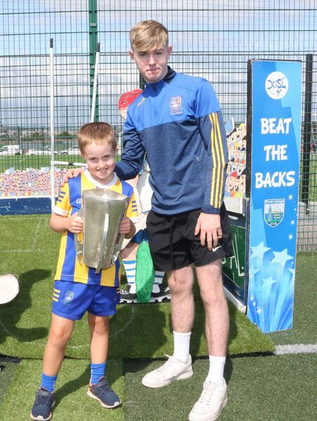 Zach, with Minor Hurler, Jamie Shannahan, at the Sacred Heart Family Resource Centre, Fun Day. Photo: Joe Evans Zach, with Minor Hurler, Jamie Shannahan, at the Sacred Heart Family Resource Centre, Fun Day. Photo: Joe Evans