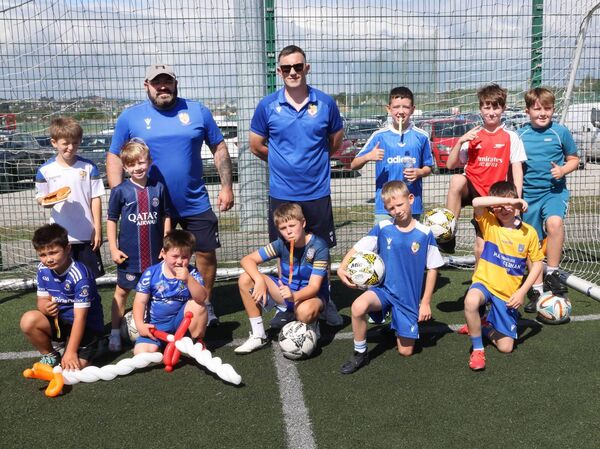 Young St. Joseph's Players with coaches, Billy Flynn and David Dunphy, at the Sacred Heart Family Resource Centre, Fun Day. Photo: Joe Evans Young St. Joseph's Players with coaches, Billy Flynn and David Dunphy, at the Sacred Heart Family Resource Centre, Fun Day. Photo: Joe Evans