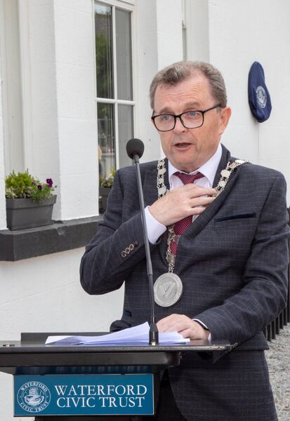 Mayor of Waterford City and County Cllr. Seamus Ryan adressing the gathering. Photo: John Power
