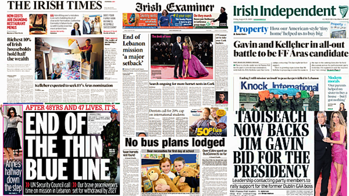 What the papers say: Friday's front pages
