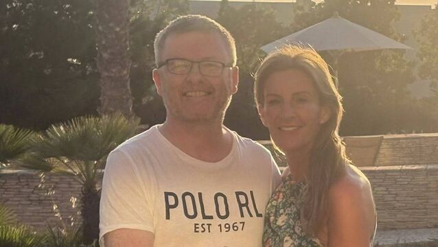 <p>David Cullinane and his fiancé Sinead: Picture: David Cullinane TD on Facebook. </p>