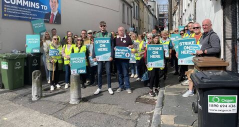WATCH: School secretaries and caretakers protest in Waterford 