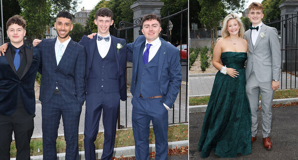  Michael McGrath, Ali Ameen, Conor Kissane and Jack Tobin, (left) and Aoife and Tadhg, (right)at the Waterpark College Debs/Grad Ball. Photo: Joe Evans