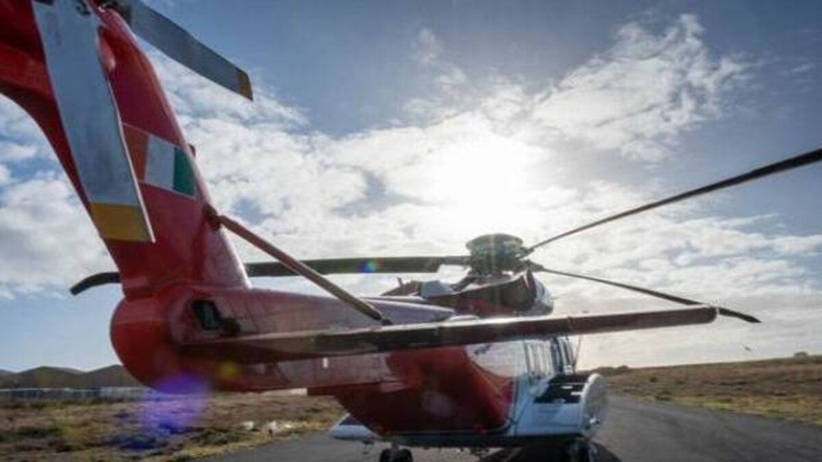 Rescue 117 helicopter recovers person who fell from ferry