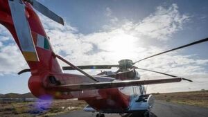 Rescue 117 helicopter recovers person who fell from ferry