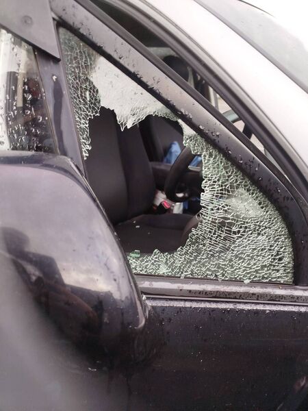 The culprits smashed the window