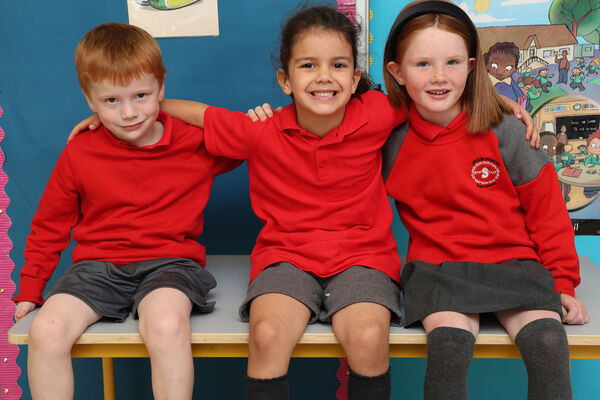 Daithí, Telia and Alex, who started school at Gaelscoil Philib Barún, Tramore. Photo: Joe Evans Daithí, Telia and Alex, who started school at Gaelscoil Philib Barún, Tramore. Photo: Joe Evans