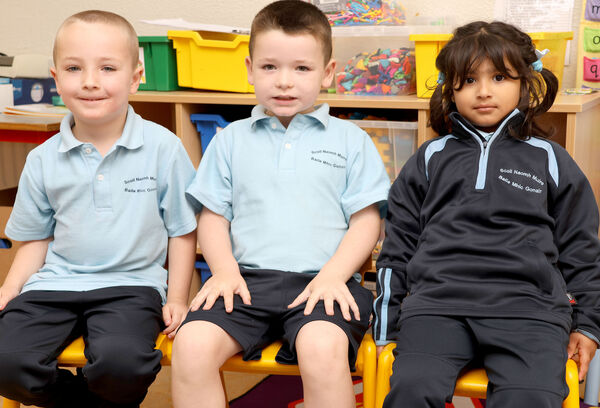  Niau, Frankie and Zunaisha, who started school at St. Mary's Ballygunner. Photo: Joe Evans