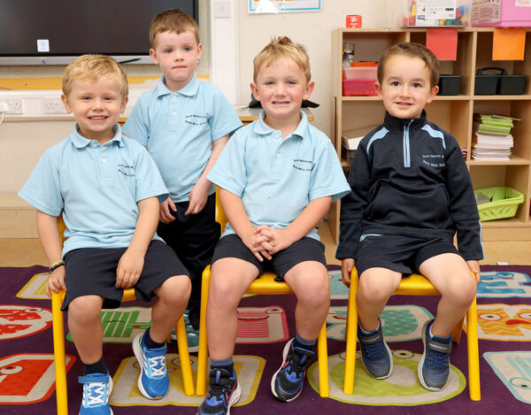  Oscar, Flynn, jake and Guy, who started school at St. Mary's Ballygunner. Photo: Joe Evans