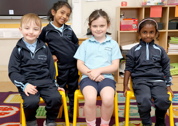  Bobby, Ethania Rose, Daisy and Evan, who started school at St. Mary's Ballygunner. Photo: Joe Evans