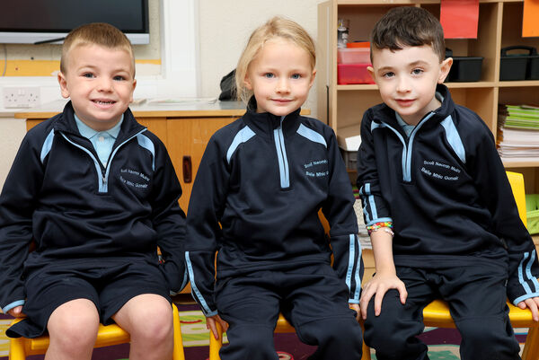  Sean, Robyn and Caio, who started school at St. Mary's Ballygunner. Photo: Joe Evans