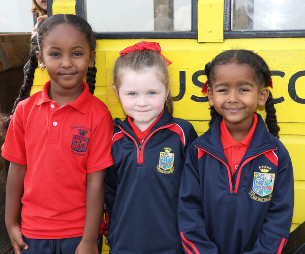 Rawan, Brooklyn and Fatima, who started school at St. Ursula's. Photo: Joe Evans Rawan, Brooklyn and Fatima, who started school at St. Ursula's. Photo: Joe Evans