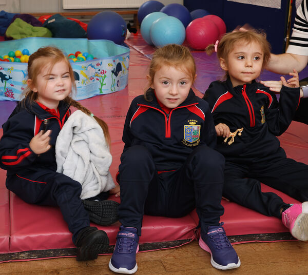 Kayleigh, Harper and Amylie, who started school at St. Ursula's. Photo: Joe Evans Kayleigh, Harper and Amylie, who started school at St. Ursula's. Photo: Joe Evans