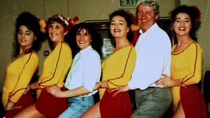 <p>Gail Murphy, Caroline Tracey Lonergan, Murial Parker Baldwin, Helen Murphy, Patsy Sheridan and Rose Murphy, Port &amp; Docks in the Waterford John Player Tops, 90's.</p>