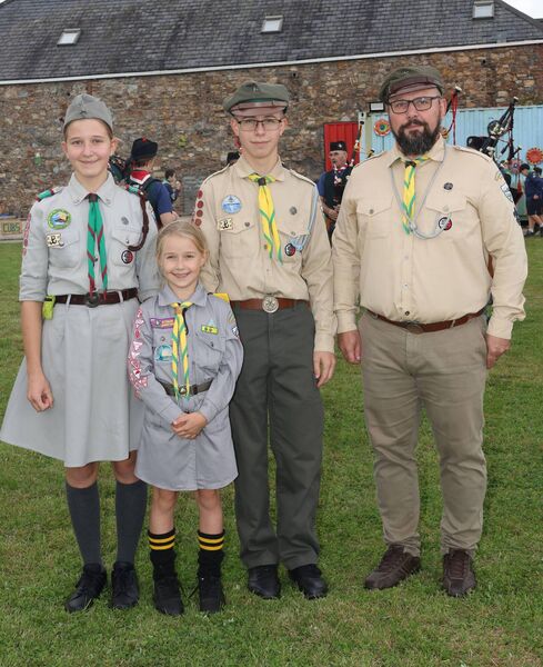 Members of the Polish Scouth Group, waterford Branch, at the official re-opening of the sacred Heart Scout Den. Photo: Joe Evans