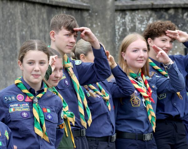 Pictured at the official re-opening of the sacred Heart Scout Den. Photo: Joe Evans