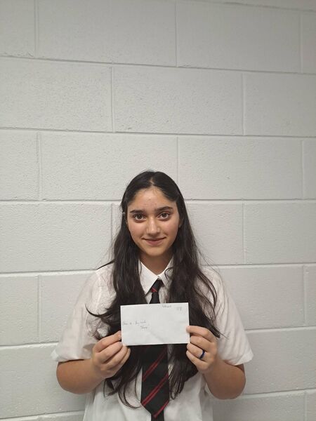 Sarah Wahid wins for her felting piece.