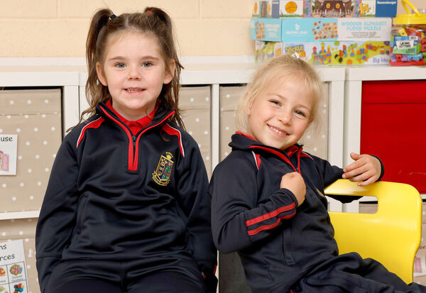 Sofiia and Polly, who started school at St. Ursula's. Photo: Joe Evans Sofiia and Polly, who started school at St. Ursula's. Photo: Joe Evans