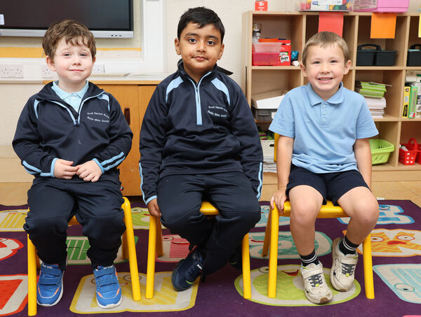 Max, Hurrabbas and Michael, who started school at St. Mary's Ballygunner. Photo: Joe Evans Max, Hurrabbas and Michael, who started school at St. Mary's Ballygunner. Photo: Joe Evans