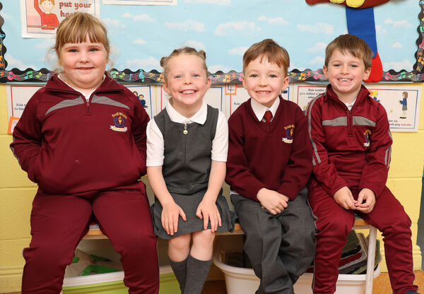  Eimear, Aoibhín, Tiernan and Harry, who started school at Butlerstown. Photo: Joe Evans