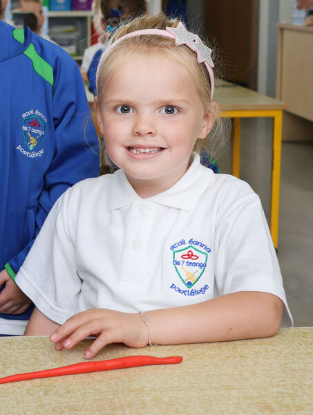  Roisín, who started school at Gaelscoil Phort Lairge. Photo: Joe Evans