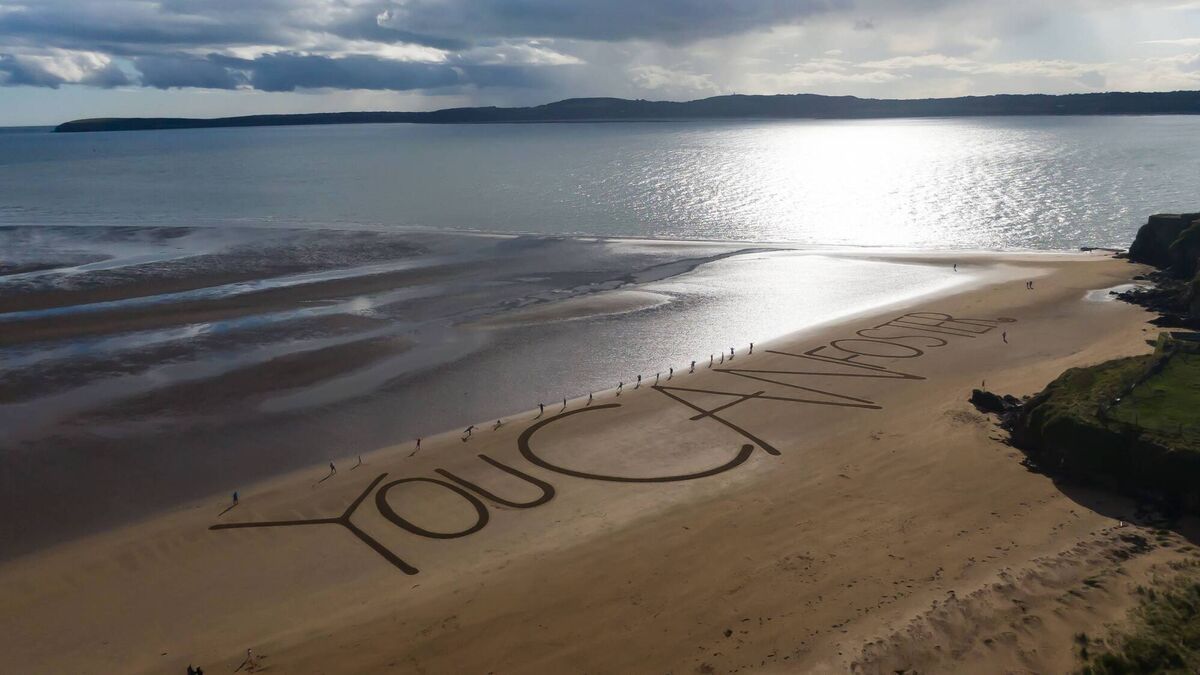 Waterford foster families help create world's largest ever sand message
