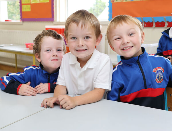 Senan, Shane and Flynn, who started school at Réalt na Mara, Dunmore East. Photo: Joe Evans Senan, Shane and Flynn, who started school at Réalt na Mara, Dunmore East. Photo: Joe Evans