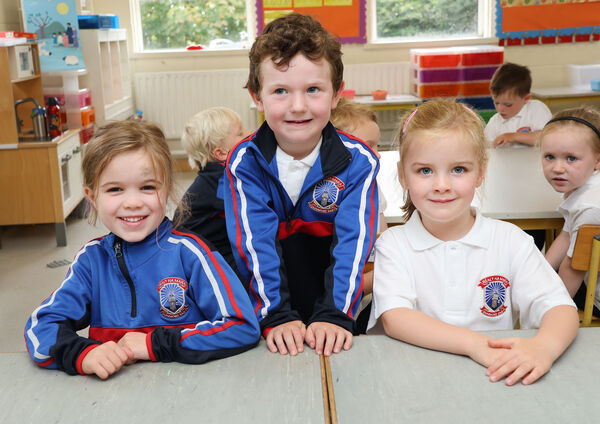 Jude, juliet and Meabh, who started school at Réalt na Mara, Dunmore East. Photo: Joe Evans Jude, juliet and Meabh, who started school at Réalt na Mara, Dunmore East. Photo: Joe Evans