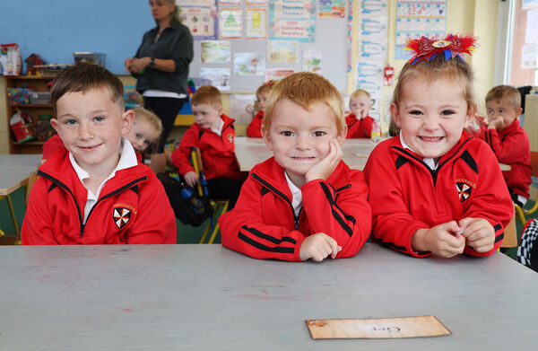 Jordan, Ger and Bridie, who started school at St. Saviour's. Photo: Joe Evans Jordan, Ger and Bridie, who started school at St. Saviour's. Photo: Joe Evans