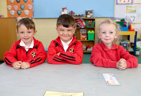 Patrick, Kode and Lily Rose, who started school at St. Saviour's. Photo: Joe Evans Patrick, Kode and Lily Rose, who started school at St. Saviour's. Photo: Joe Evans