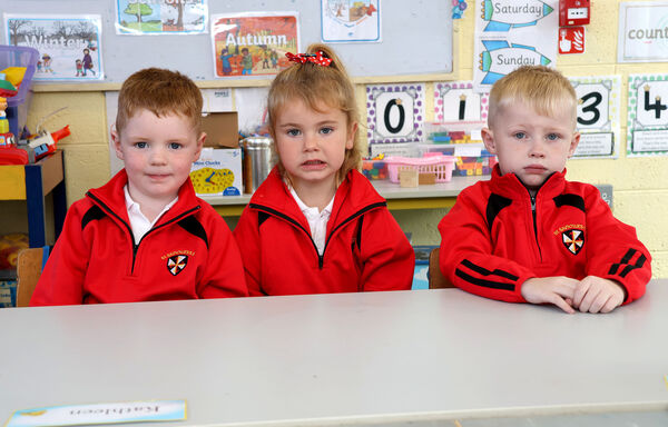 Mason, Kathleen and Adam, who started school at St. Saviour's. Photo: Joe Evans Mason, Kathleen and Adam, who started school at St. Saviour's. Photo: Joe Evans