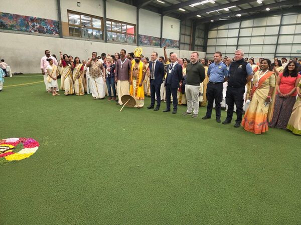 Pictured at the Onam Indian celebration in Waterford. Pic: An Garda Síochána Waterford FB